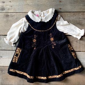 Precious corduroy dress-  EUC. Size 6-9 mo.